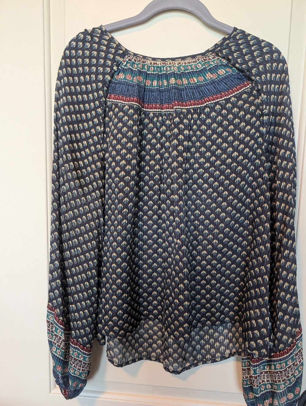 Dôen 100% Silk Blouse, Like New, L